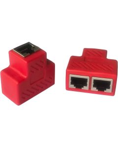 RJ45 Ethernet Cable Splitterfor Cat5,Cat5e,Cat6,Cat 7 Cable and Supporting Two Devices at The Same Time.