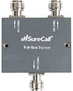 SureCall Wide Band Diplexer Frequency-Selective Distribution Device, N-Female Connectors