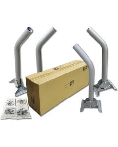 LOT OF 4 SLIMELINE FOOT MAST POLE 2 inches OD Ka/Ku MOUNT ROOF WALL DIRECTV