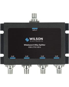 Wilson Electronics 850036 Wideband 4-Way Splitter with F-Female Connector, Black