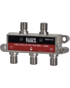 Klein Tools VDV814-637 Coax Splitter - Satellite, 4-Way, 5MHz - 2.3GHz