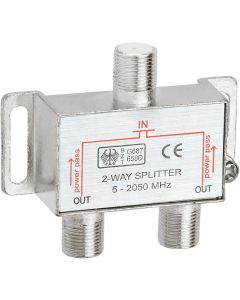 Cmple 2-Way Splitter 2050MHz F-Type 2.05Ghz 2 Way Coaxial Cable Splitter (RG6 Splitter, Coaxial Splitter, TV Splitter,
